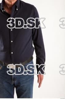 Arm moving blue deep shirt jeans of Ed 0001